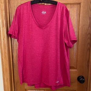 BCG Women's Short Sleeve V-Neck Pink Tee